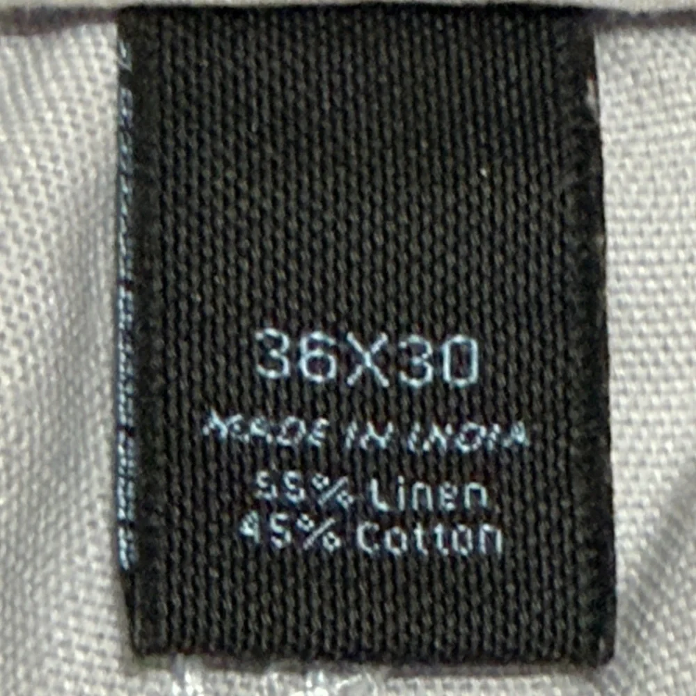 Marc Anthony Men’s Wide Leg Pants Linen/Cotton Sz 36x30 Light Gray
